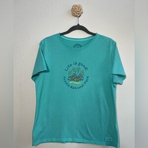 Life Is Good Acadia National Park
Women’s fit tee, size M.